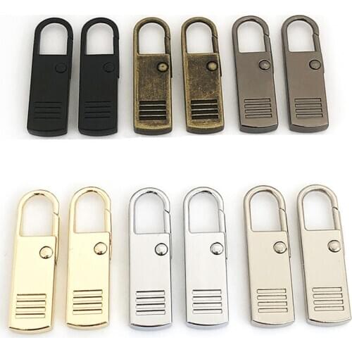 2PCS Universal Zipper Pull Head Zipper Repair Kits DIY Tailor Sewing Craft Clothing Bag Luggage Decoration Accessories