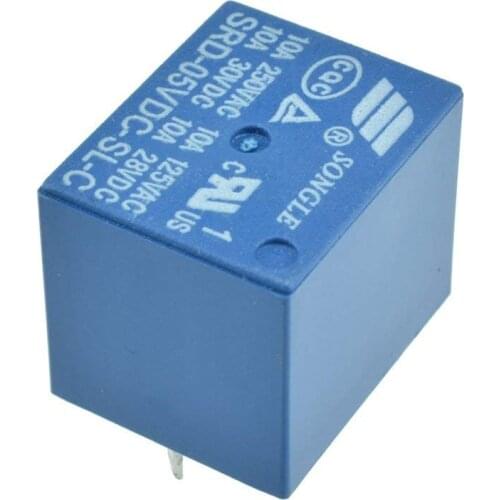 50PCS/lot power Relay SRD-05VDC-SL-C 5V 10A 250VAC 5PIN T73 new and original Relays