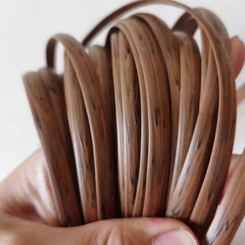 500g Newest Retro Coffee Gradient Synthetic Flat Rattan Material Hangmade Weaving Roll Knit Repair Furniture Chair Basket Decor