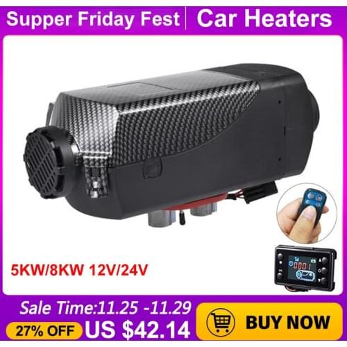 Car Heaters 2/5/8KW 12/24V Air Diesels Heater Parking Heater with Remote Control Monitor for RV Motorhome Trailer Trucks Boats