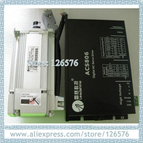 Leadshine Brushless Servo Motor 36VDC 200w 3000rpm Servo motor encoder 2500 line ACM602V36-01-2500 + ACS806 Servo driver
