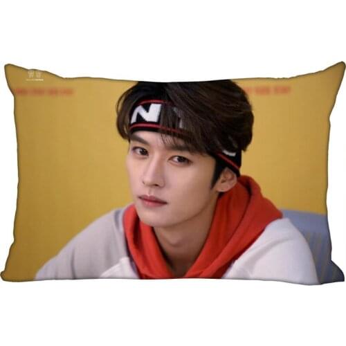 Lee Know I.N Stray Kids Pillowcase Satin Fabric Pillow Cover Rectangle Zipper Pillow Cases Home Office Wedding Decorative 0317