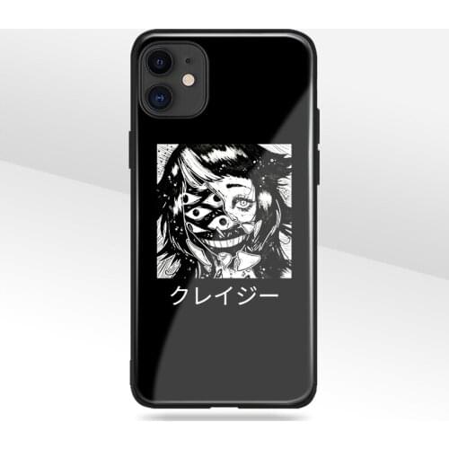 Manga Girl Gore Dark Art Glass Soft Silicone Phone Case FOR IPhone SE 6s 7 8 Plus X XR XS 11 12 Mini Pro Max Sumsung Cover Shell