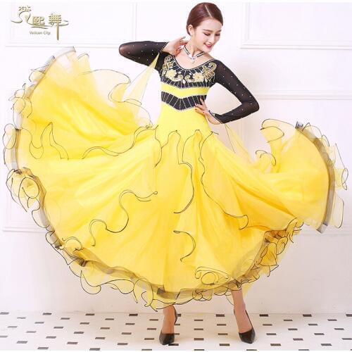 Costumized Lady Ballroom Dancing Dress Female Modern Dance Costumes Girls New Performance Costumes Adult Dress Suits D-0353
