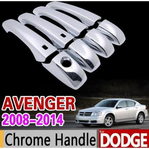 For Dodge Avenger 2008-2014 Chrome Handle Cover Trim Set for Dodge GTS 2009 2010 2011 2012 2013 Accessories Stickers Car Styling