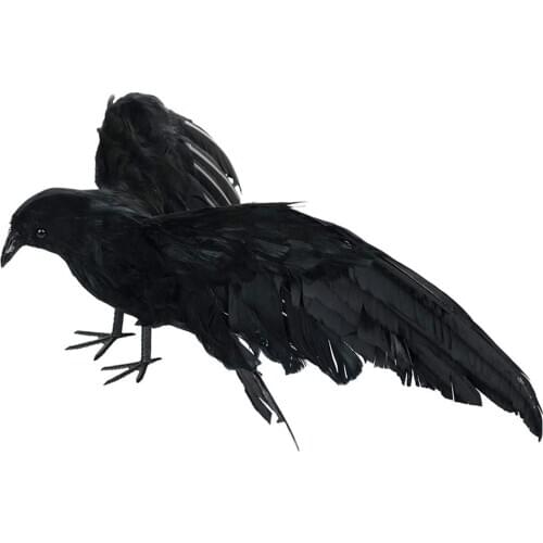 Halloween Artificial Crow Decorative Prop Craft Figurines Christmas Crafts Home DIY Miniatures 15/30CM