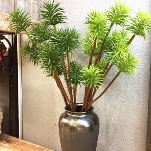 68 Cm 5 Artificial Podocarpus Plant Green Decorative Branches Flower Arrangement And Grass Office Hotel Home Decoration Props