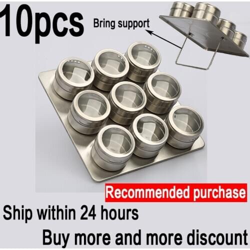 Stainless steel spice pot spice pepper outdoor barbecue kitchen utensils with stand for easy use Seasoning bottle seasoning box