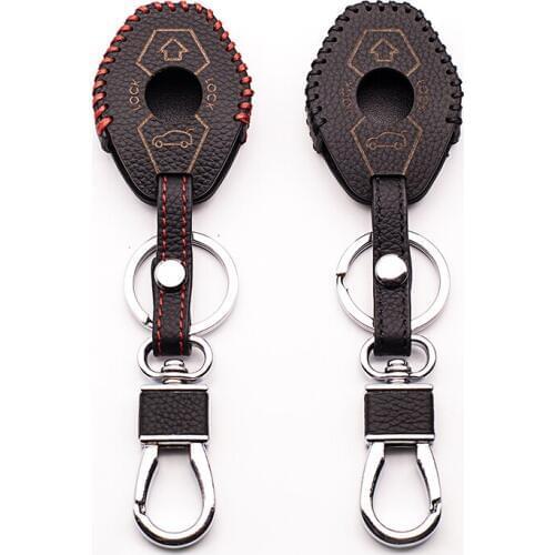Car leather key case car-covers For BMW E38 E39 E46 E53 E60 / E63 61/64 E83 E85 / 86 car keys accessories 2 buttons car key case
