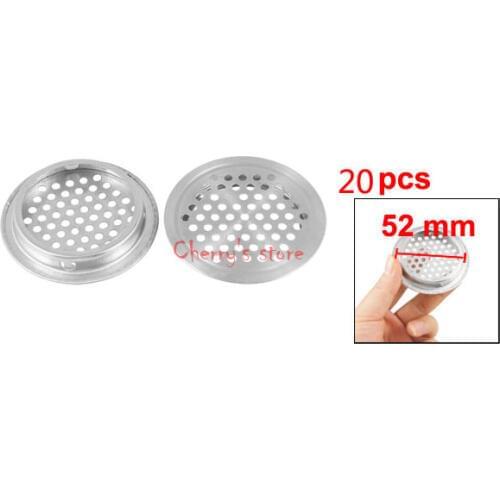 Best Promotion Wholesale Price 20 PCS Home Silver Tone Stainless Steel Round Mesh Hole Air Vent Louver