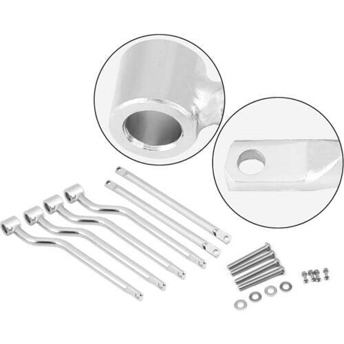 Metal Motorcycle Saddlebag Side Support Bars Mounting Brackets Compatible for Honda Rebel CMX250 (Chrome)