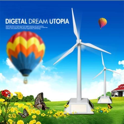 2 in 1 Solar Wind Generator Model and Exhibition Stand Windmill Educational Assembly Kit Desktop Decoration