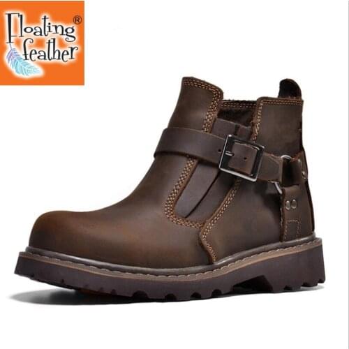 CS766 Fashion Genuine Leather Mens Boots Spring Warm Winter Boots Men High Quality Breathable Cowboy Boots Mens Shoes Botas