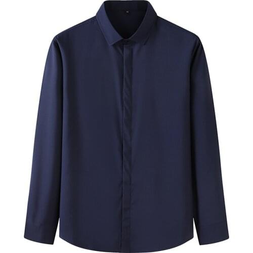 Mens Long Sleeve Soild Shirts Social Clothes Men Business Simple Work Casual Shirts Slim Fit Loose Shirts Plus Size 8XL 150KG
