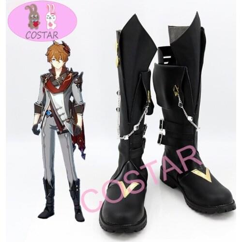 [Customize] Game Genshin Impact Tartaglia Dadaliya Boots Halloween Cosplay Shoes 2021 New