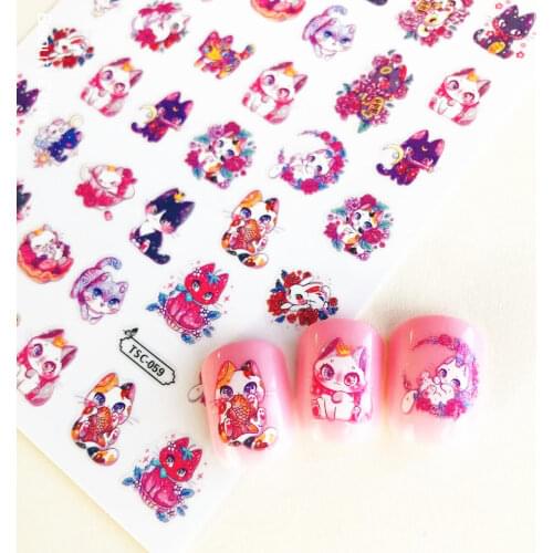 Newest export flowers and plants design Korea 3d nail art sticker decals ZD-4D series decals tool DIY nail decoration