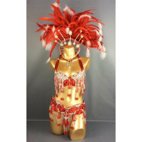 Free shipping HOT SALEING parade 2015 Sexy Samba Rio Carnival Costume Feather Headdress #C1483