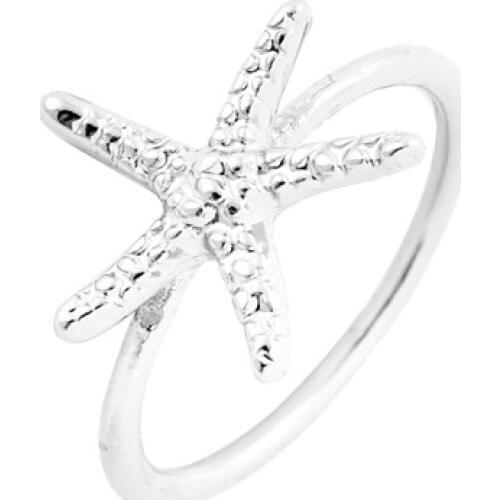 Wholesale 10pcs/Lot Cute Starfish Rings Simple Jewelry Men Women Kids Sailor Nautical Jewelry Gold Silver Rose Gold Color