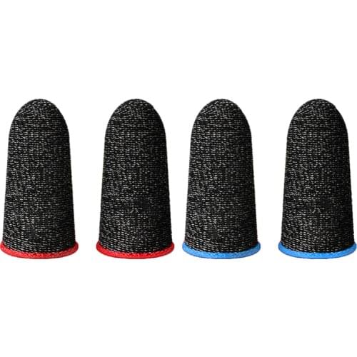 2pcs Finger Cover Conductive fiber Finger Sleeve Non-slip Breathable Finger Gaming Gloves for -iPhone/An-droid/iOS Mobile Phone