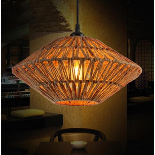 Attic restaurant Pendant Lights bar art handmade hemp bar one head office bedroom antiques pendant lamps LU71480 -YM