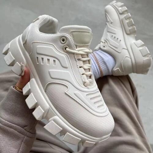 Luxury Women Platform Sneakers Womens Sport Shoes Chunky Shoe Thick Heel Sneaker Creepers Woman Footwear Daddy New Designer