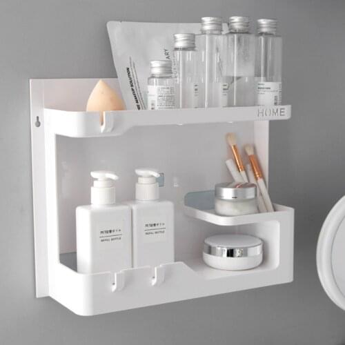 Student Bunk Wall Mounted Organizer Storage Box Bed Bedside Wall Shelf Dormitory Cosmetics Storage Holder Rack Stand Container
