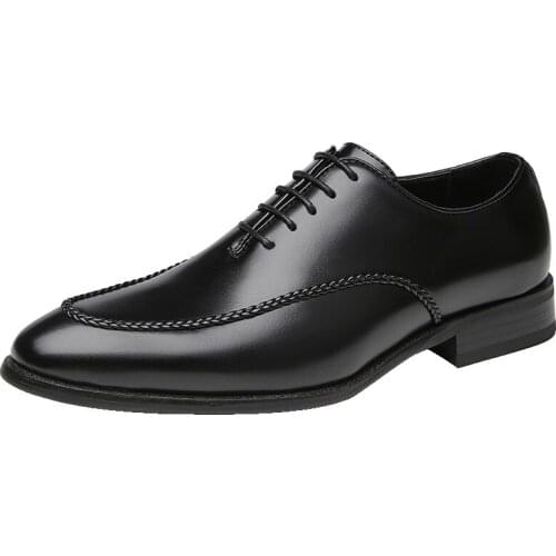 Top Quality Men Shoes Lace-Up Formal Casual Business Genuine Leather Size 39-45