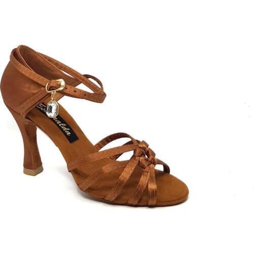 Bronze Women Dance Shoes Genuine Leather Sole High Quality Flexi