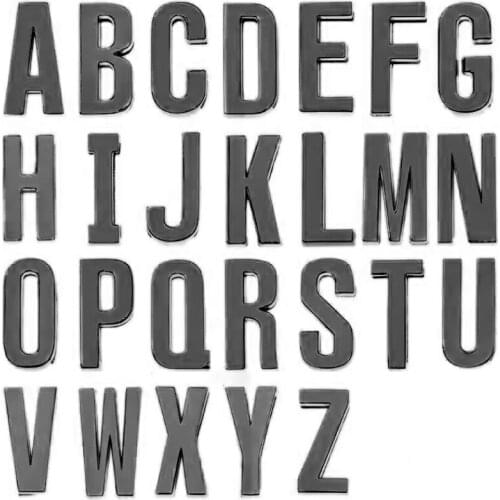 1pcs 18mm Black Slide letterS DIY Slide letter ENGLISH alphabet letter Fit 18MM Pet Collar Wristband Name Bracelat