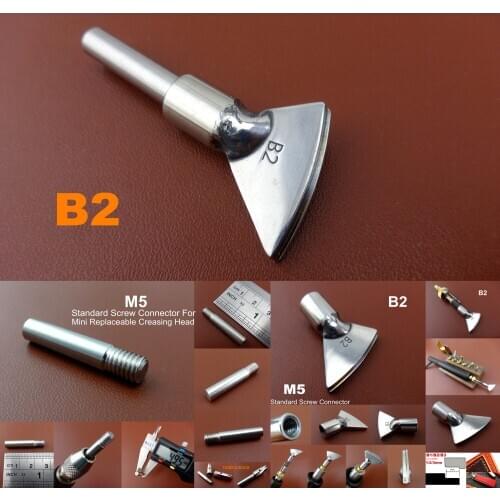 1pc B2 Leather Craft Electric Edge Crease Edging Creasing Machine Soldering Iron Replace Head Tip Press Tool M5 Screw Connector