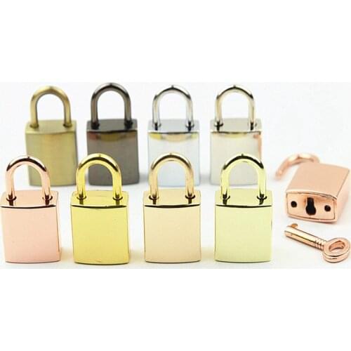 10Pcs Bag Metal Clasp Turn Lock Twist Padlocks with Key DIY Handbag Purse Suitcase Hardware Closure Part Accessories