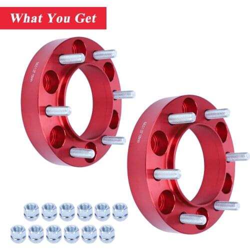 2PCS 1.25" 6x5.5 Wheel Spacers Hub Centric 6x139.7mm 106mm For Tacoma FJ NEW RED