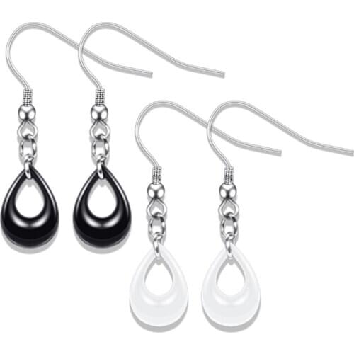 2021 Explosion-shaped oval Ceramic Titanium steel earrings Crystal from Swarovskis 2 Colors Fit Women and female For Party