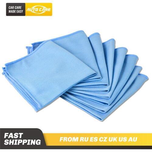 8-Pack Car Microfiber Glass Cleaning Towels Stainless Steel Polishing Shine Cloth Window Windshield Cloth 12"x12"