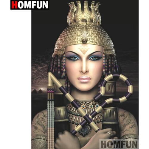 HOMFUN Full Square/Round Drill 5D DIY Diamond Painting "Egyptian beauty" 3D Diamond Embroidery Cross Stitch Home Decor A19075