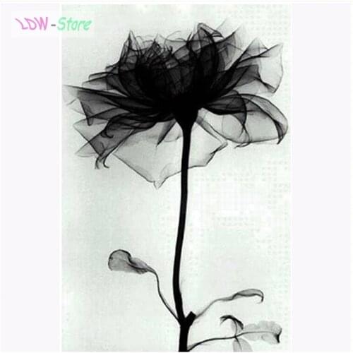 Diamond painting accessories,Diamond embroidery,5D DIY mosaic Diamant, picture of rhinestones,Black silk flower,craft NEW175