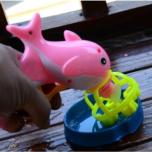 Automatic toy Blow Gun Toy Children Bubble Soap Bubble Dolphin Fan Water Blowing Maker Machine Kids Boy Girl Toy Beach Outdoor