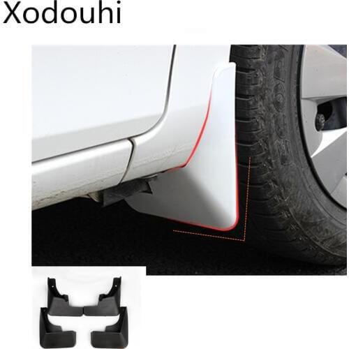 Car cover plastic fender soft mudguard protect flap splash mud guard frame 4pcs For Toyota Vios/Yaris sedan 2017 2018 2019