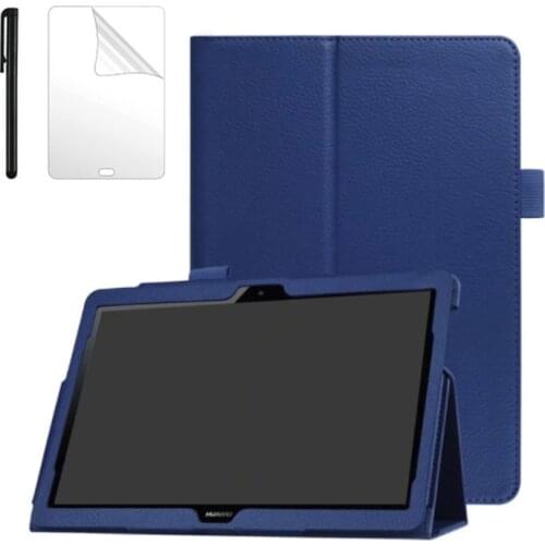 Litchi Flip PU Leather Case For Asus ZenPad 10 Z300 Z300C Z300CL Z300CG Z300M Z301 Z301ML 10.1 inch Tablet Case +Film