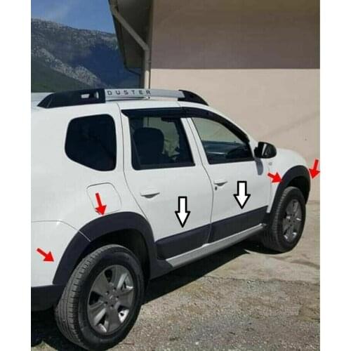 For Dacia Duster 2010-2017 Fender & Door Moulding ABS Body Kit 12 Pieces