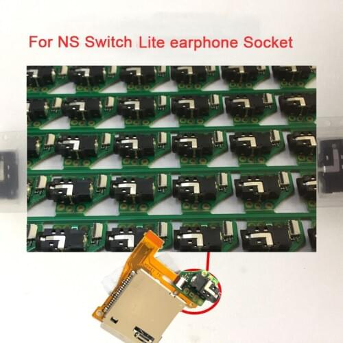 For NS Switch Lite Earphone Connector Jack Plug Port Socket Headphone Game Card Socket Repair Parts With Board