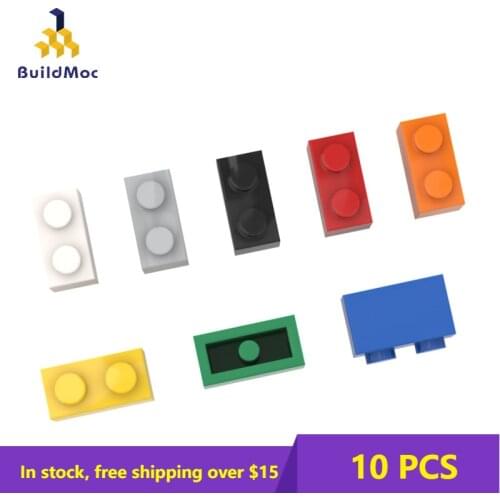 10psc Bricks 1x2 3004 3065 35743 DIY Building Blocks Figures Thick Dots Educational Compatible With Brand Plastic Toys for Kids