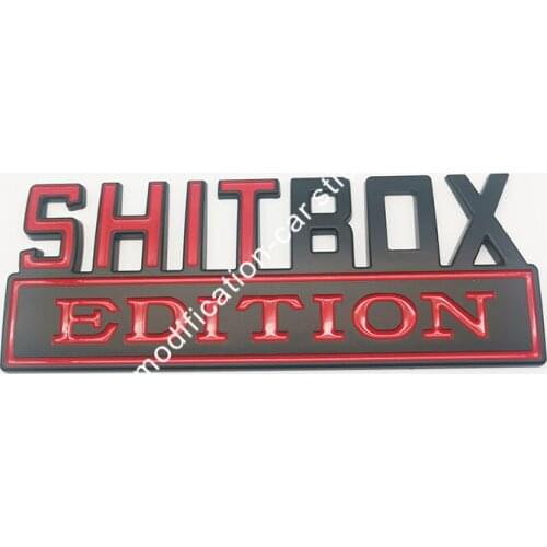Matte Color Big Size 7'' SHITBOX EDITION emblem Badges For Truck free shipping
