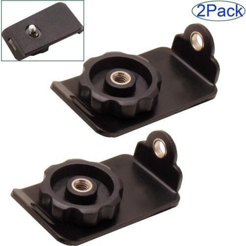 2 Pack Metallic Camera Quick Release Strap Mount Plate - Rapid Mounting Plate with Tripod Mount for Quick Release Strap