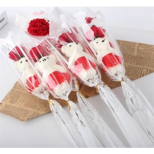 100pcs Soap Rose Flower Bouquet Scent Romantic Wedding Valentines Day Gift Wedding Banquet Christmas New Year Home Decoration
