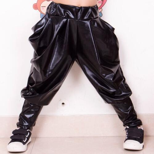 2018 New Kids Adult Harem Hip Hop Dance Pants Childrens Clothing Sweatpants Performance Costumes Black Jazz skinny trousers