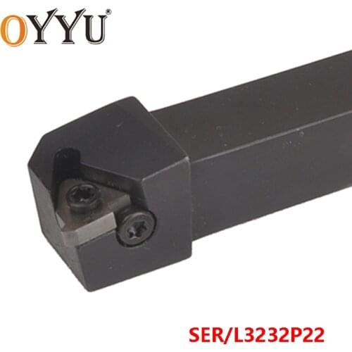OYYU SER3232P22 SEL3232P22 External Lathe Tool Holder SER3232 SEL3232 Turning Arbor CNC Cutter Shank use 22ER/IR Carbide Inserts