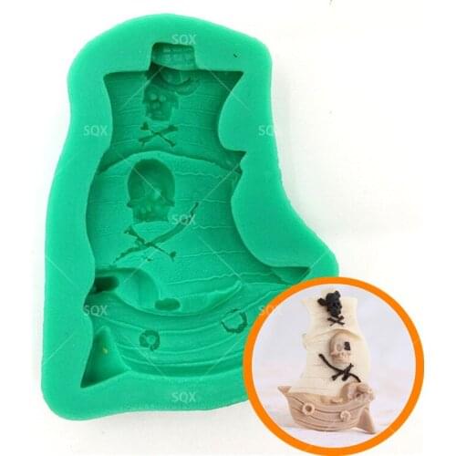 Pirate Corsair Cartoon Party Silicone Fondant Mould Cake Decorating Baking Tools Kitchen Accessories SQ15310