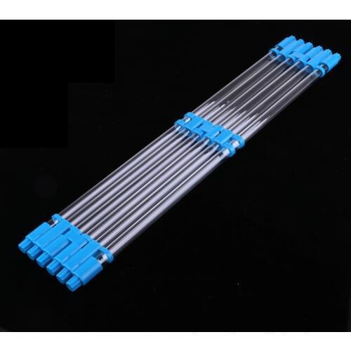 Plastic Fishing Float Tube 55cm Length Thick Protective Storage End Caps 6-Tube for Waggler Floats or Stick Floats