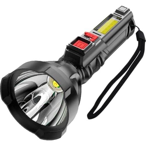 Portable LED COB flashlight strong light zoom USB rechargeable aluminum alloy portable flashlight waterproof Night Lights